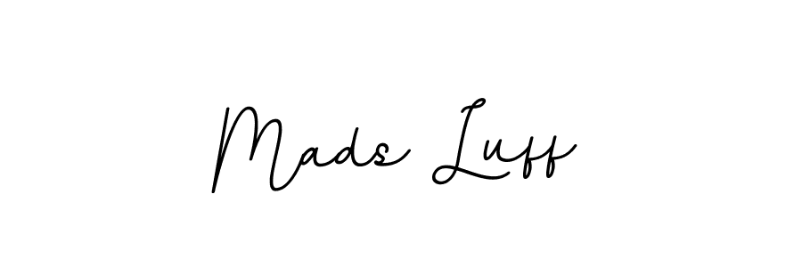 Mads Luff stylish signature style. Best Handwritten Sign (BallpointsItalic-DORy9) for my name. Handwritten Signature Collection Ideas for my name Mads Luff. Mads Luff signature style 11 images and pictures png