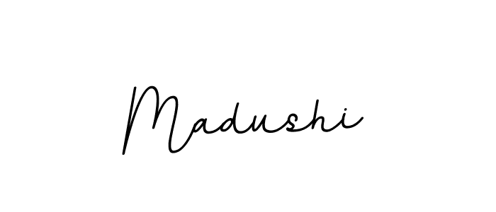 Use a signature maker to create a handwritten signature online. With this signature software, you can design (BallpointsItalic-DORy9) your own signature for name Madushi. Madushi signature style 11 images and pictures png