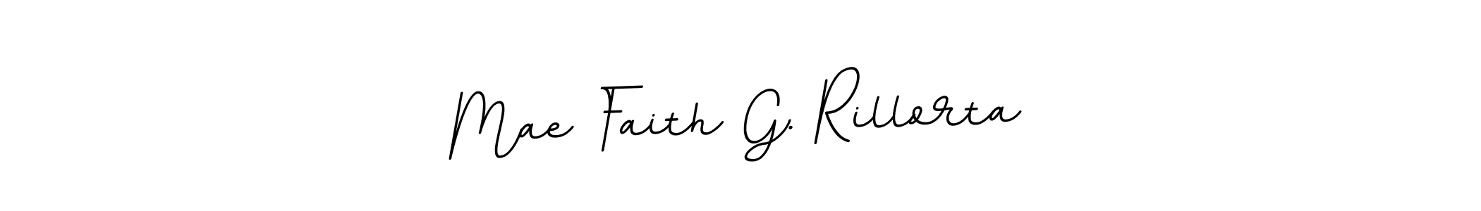 Design your own signature with our free online signature maker. With this signature software, you can create a handwritten (BallpointsItalic-DORy9) signature for name Mae Faith G. Rillorta. Mae Faith G. Rillorta signature style 11 images and pictures png