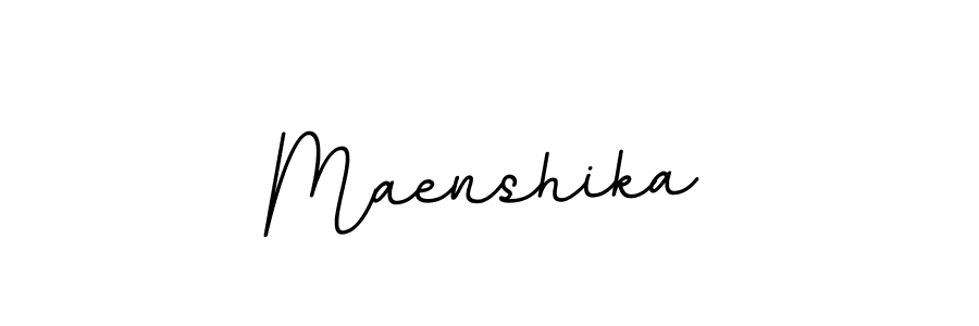 How to make Maenshika name signature. Use BallpointsItalic-DORy9 style for creating short signs online. This is the latest handwritten sign. Maenshika signature style 11 images and pictures png