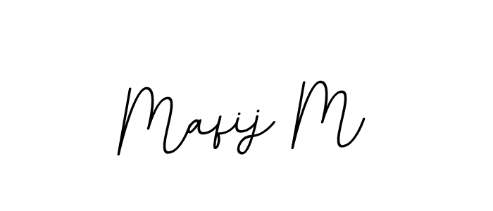 Use a signature maker to create a handwritten signature online. With this signature software, you can design (BallpointsItalic-DORy9) your own signature for name Mafij M. Mafij M signature style 11 images and pictures png