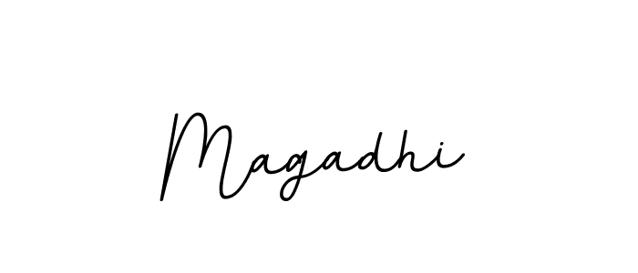 How to make Magadhi name signature. Use BallpointsItalic-DORy9 style for creating short signs online. This is the latest handwritten sign. Magadhi signature style 11 images and pictures png