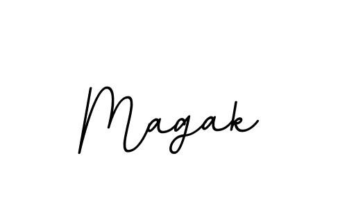 Use a signature maker to create a handwritten signature online. With this signature software, you can design (BallpointsItalic-DORy9) your own signature for name Magak. Magak signature style 11 images and pictures png