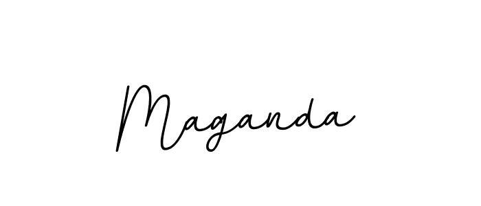 How to make Maganda signature? BallpointsItalic-DORy9 is a professional autograph style. Create handwritten signature for Maganda name. Maganda signature style 11 images and pictures png