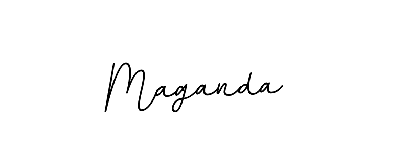 Use a signature maker to create a handwritten signature online. With this signature software, you can design (BallpointsItalic-DORy9) your own signature for name Maganda . Maganda  signature style 11 images and pictures png