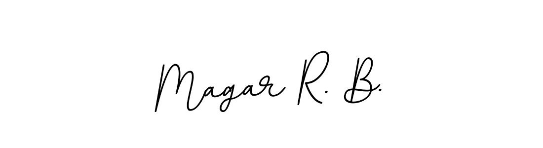 You should practise on your own different ways (BallpointsItalic-DORy9) to write your name (Magar R. B.) in signature. don't let someone else do it for you. Magar R. B. signature style 11 images and pictures png