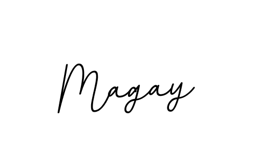 Use a signature maker to create a handwritten signature online. With this signature software, you can design (BallpointsItalic-DORy9) your own signature for name Magay. Magay signature style 11 images and pictures png