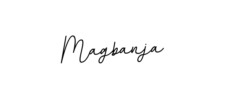 Make a beautiful signature design for name Magbanja. With this signature (BallpointsItalic-DORy9) style, you can create a handwritten signature for free. Magbanja signature style 11 images and pictures png