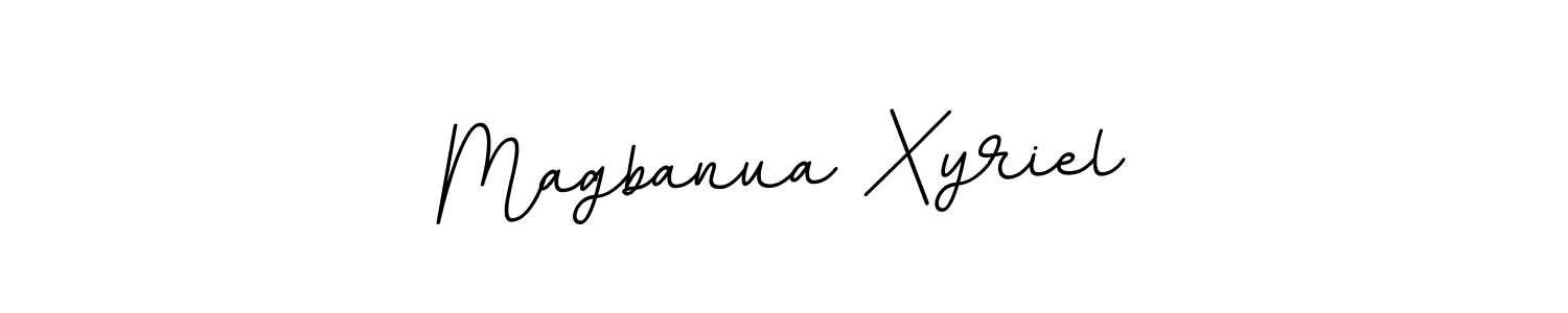 BallpointsItalic-DORy9 is a professional signature style that is perfect for those who want to add a touch of class to their signature. It is also a great choice for those who want to make their signature more unique. Get Magbanua Xyriel name to fancy signature for free. Magbanua Xyriel signature style 11 images and pictures png