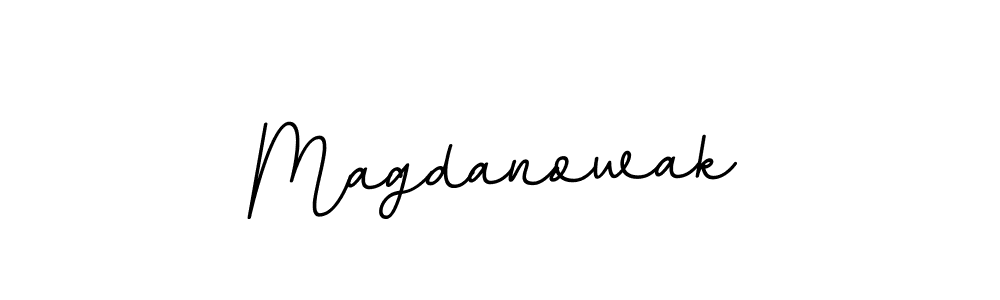 How to make Magdanowak name signature. Use BallpointsItalic-DORy9 style for creating short signs online. This is the latest handwritten sign. Magdanowak signature style 11 images and pictures png