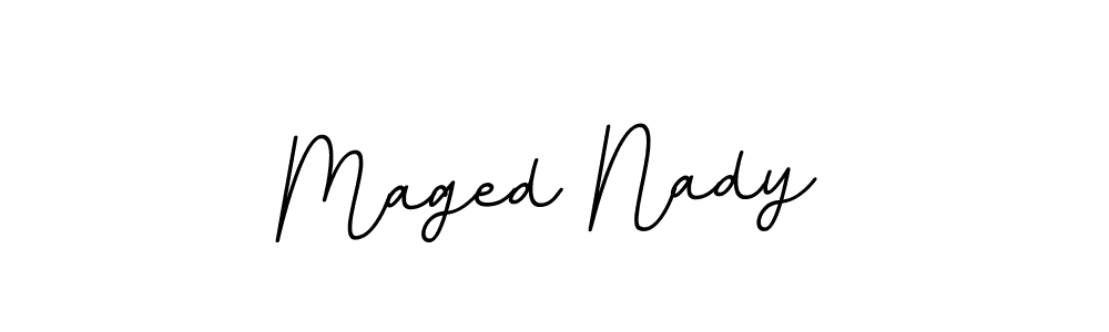 This is the best signature style for the Maged Nady name. Also you like these signature font (BallpointsItalic-DORy9). Mix name signature. Maged Nady signature style 11 images and pictures png