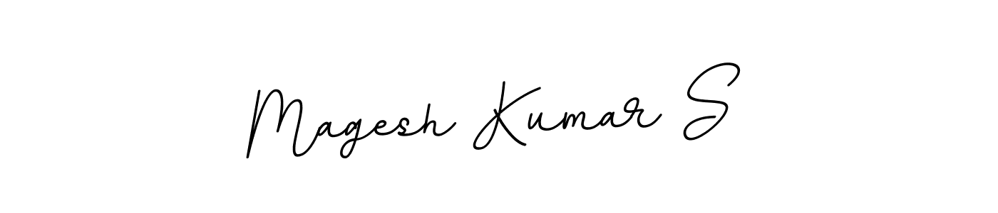 You should practise on your own different ways (BallpointsItalic-DORy9) to write your name (Magesh Kumar S) in signature. don't let someone else do it for you. Magesh Kumar S signature style 11 images and pictures png