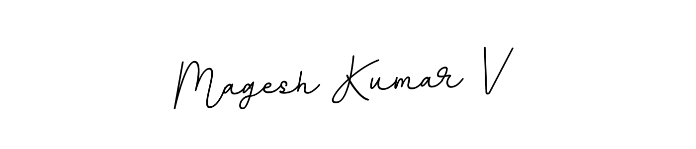 Make a beautiful signature design for name Magesh Kumar V. With this signature (BallpointsItalic-DORy9) style, you can create a handwritten signature for free. Magesh Kumar V signature style 11 images and pictures png