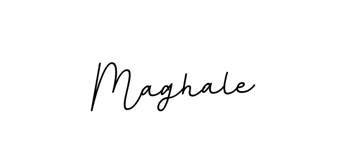 Use a signature maker to create a handwritten signature online. With this signature software, you can design (BallpointsItalic-DORy9) your own signature for name Maghale. Maghale signature style 11 images and pictures png