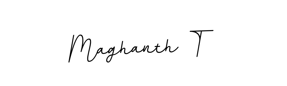 Maghanth T stylish signature style. Best Handwritten Sign (BallpointsItalic-DORy9) for my name. Handwritten Signature Collection Ideas for my name Maghanth T. Maghanth T signature style 11 images and pictures png