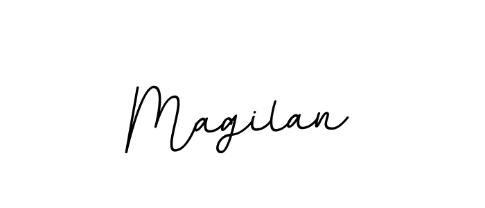 Design your own signature with our free online signature maker. With this signature software, you can create a handwritten (BallpointsItalic-DORy9) signature for name Magilan. Magilan signature style 11 images and pictures png