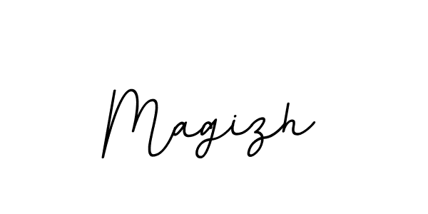 How to make Magizh name signature. Use BallpointsItalic-DORy9 style for creating short signs online. This is the latest handwritten sign. Magizh signature style 11 images and pictures png