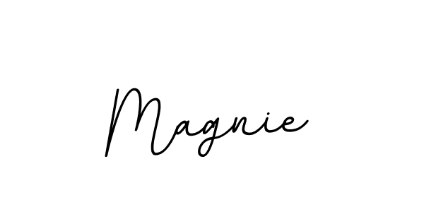 How to make Magnie name signature. Use BallpointsItalic-DORy9 style for creating short signs online. This is the latest handwritten sign. Magnie signature style 11 images and pictures png