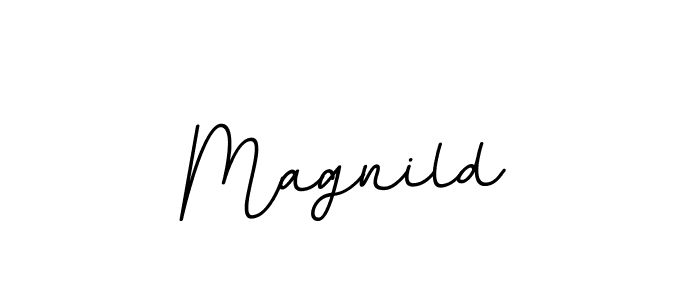 Make a beautiful signature design for name Magnild. With this signature (BallpointsItalic-DORy9) style, you can create a handwritten signature for free. Magnild signature style 11 images and pictures png