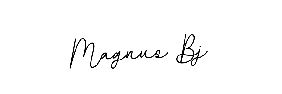 Magnus Bj stylish signature style. Best Handwritten Sign (BallpointsItalic-DORy9) for my name. Handwritten Signature Collection Ideas for my name Magnus Bj. Magnus Bj signature style 11 images and pictures png