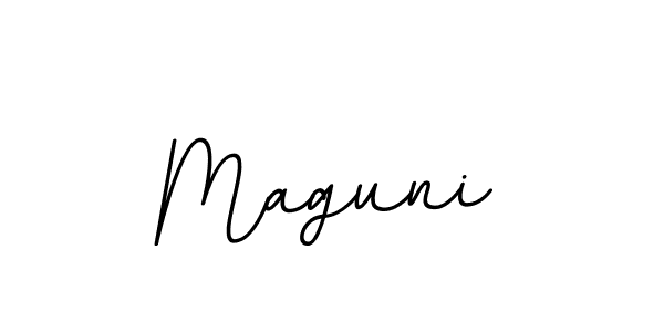 Create a beautiful signature design for name Maguni. With this signature (BallpointsItalic-DORy9) fonts, you can make a handwritten signature for free. Maguni signature style 11 images and pictures png