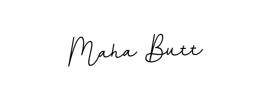 Create a beautiful signature design for name Maha Butt. With this signature (BallpointsItalic-DORy9) fonts, you can make a handwritten signature for free. Maha Butt signature style 11 images and pictures png