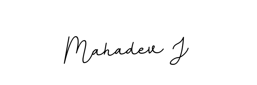 Create a beautiful signature design for name Mahadev J. With this signature (BallpointsItalic-DORy9) fonts, you can make a handwritten signature for free. Mahadev J signature style 11 images and pictures png