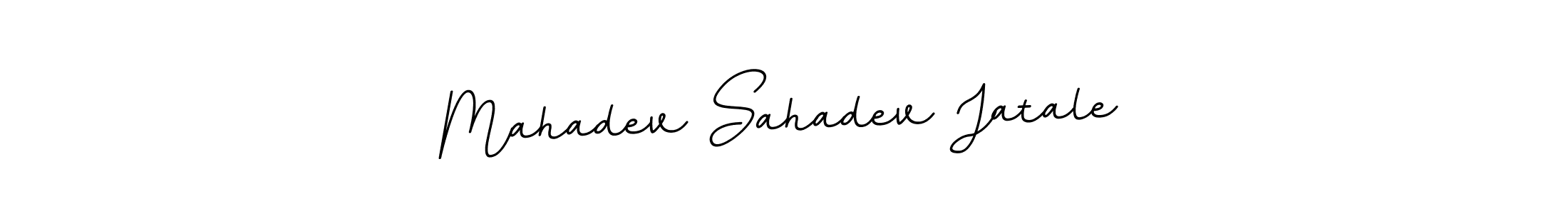 How to make Mahadev Sahadev Jatale name signature. Use BallpointsItalic-DORy9 style for creating short signs online. This is the latest handwritten sign. Mahadev Sahadev Jatale signature style 11 images and pictures png