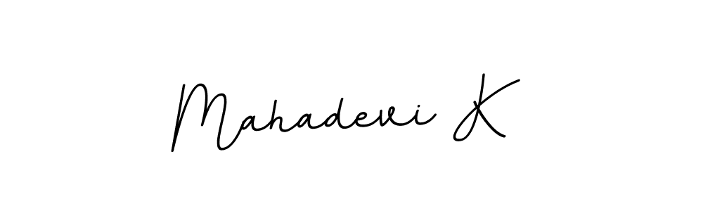 Design your own signature with our free online signature maker. With this signature software, you can create a handwritten (BallpointsItalic-DORy9) signature for name Mahadevi K. Mahadevi K signature style 11 images and pictures png