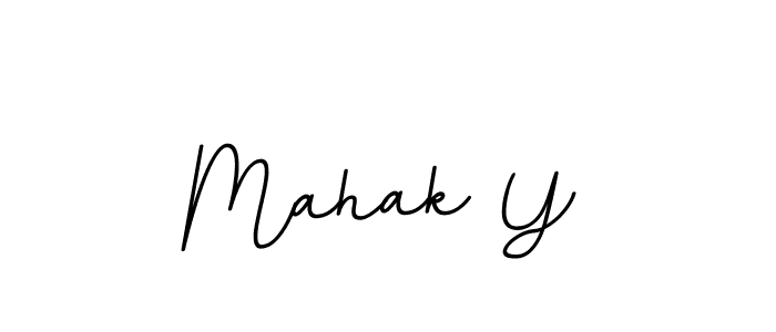 How to make Mahak Y name signature. Use BallpointsItalic-DORy9 style for creating short signs online. This is the latest handwritten sign. Mahak Y signature style 11 images and pictures png