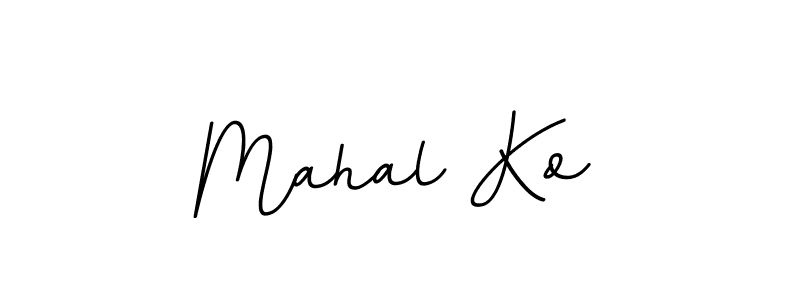 The best way (BallpointsItalic-DORy9) to make a short signature is to pick only two or three words in your name. The name Mahal Ko include a total of six letters. For converting this name. Mahal Ko signature style 11 images and pictures png