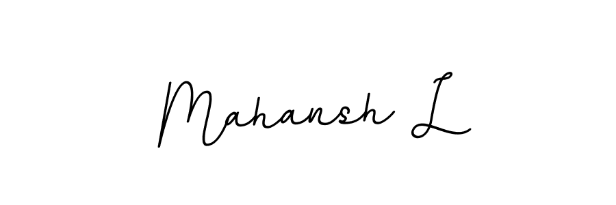 Make a beautiful signature design for name Mahansh L. With this signature (BallpointsItalic-DORy9) style, you can create a handwritten signature for free. Mahansh L signature style 11 images and pictures png