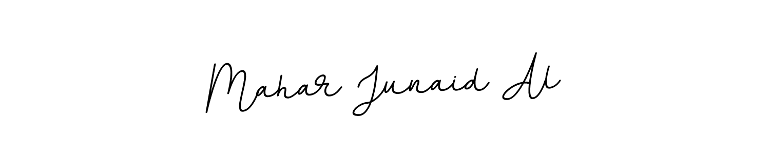 Design your own signature with our free online signature maker. With this signature software, you can create a handwritten (BallpointsItalic-DORy9) signature for name Mahar Junaid Al. Mahar Junaid Al signature style 11 images and pictures png