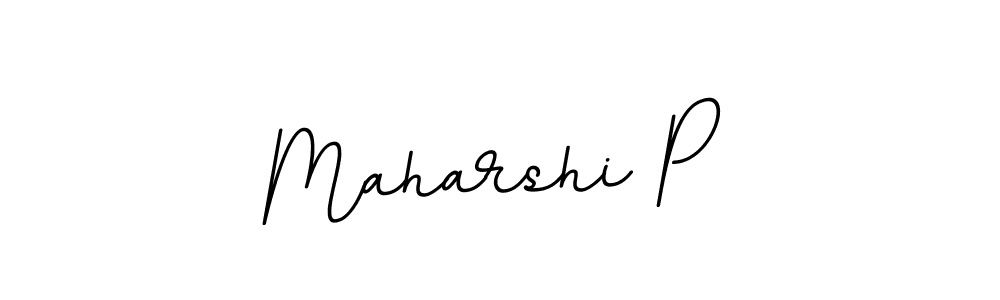 Use a signature maker to create a handwritten signature online. With this signature software, you can design (BallpointsItalic-DORy9) your own signature for name Maharshi P. Maharshi P signature style 11 images and pictures png