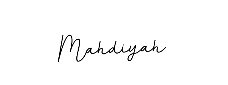 Design your own signature with our free online signature maker. With this signature software, you can create a handwritten (BallpointsItalic-DORy9) signature for name Mahdiyah. Mahdiyah signature style 11 images and pictures png