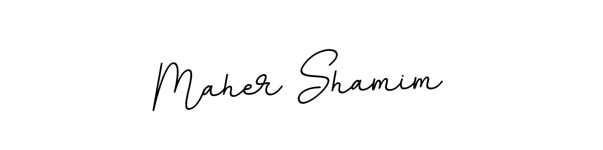 Design your own signature with our free online signature maker. With this signature software, you can create a handwritten (BallpointsItalic-DORy9) signature for name Maher Shamim. Maher Shamim signature style 11 images and pictures png