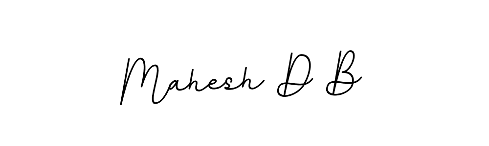 How to make Mahesh D B name signature. Use BallpointsItalic-DORy9 style for creating short signs online. This is the latest handwritten sign. Mahesh D B signature style 11 images and pictures png