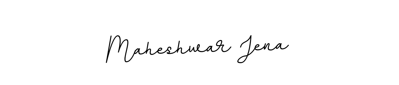 The best way (BallpointsItalic-DORy9) to make a short signature is to pick only two or three words in your name. The name Maheshwar Jena include a total of six letters. For converting this name. Maheshwar Jena signature style 11 images and pictures png