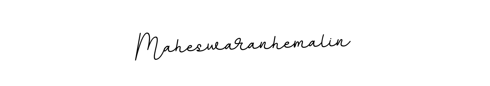 How to make Maheswaranhemalin name signature. Use BallpointsItalic-DORy9 style for creating short signs online. This is the latest handwritten sign. Maheswaranhemalin signature style 11 images and pictures png