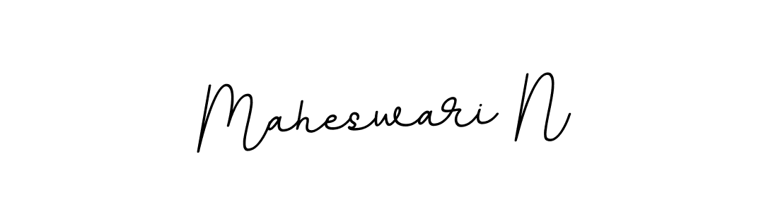 How to make Maheswari N name signature. Use BallpointsItalic-DORy9 style for creating short signs online. This is the latest handwritten sign. Maheswari N signature style 11 images and pictures png