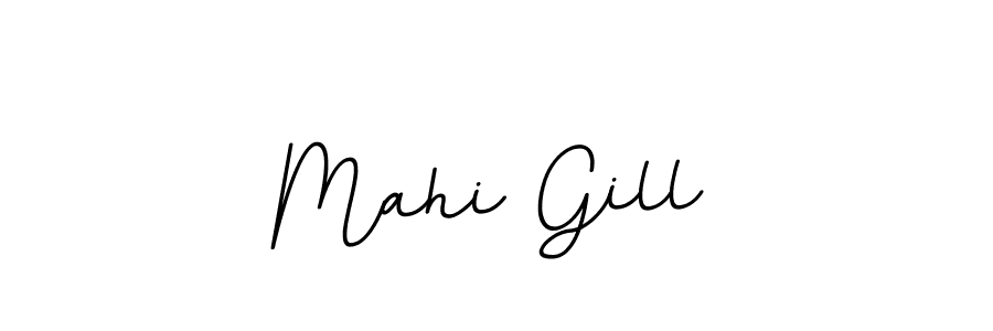 How to make Mahi Gill name signature. Use BallpointsItalic-DORy9 style for creating short signs online. This is the latest handwritten sign. Mahi Gill signature style 11 images and pictures png