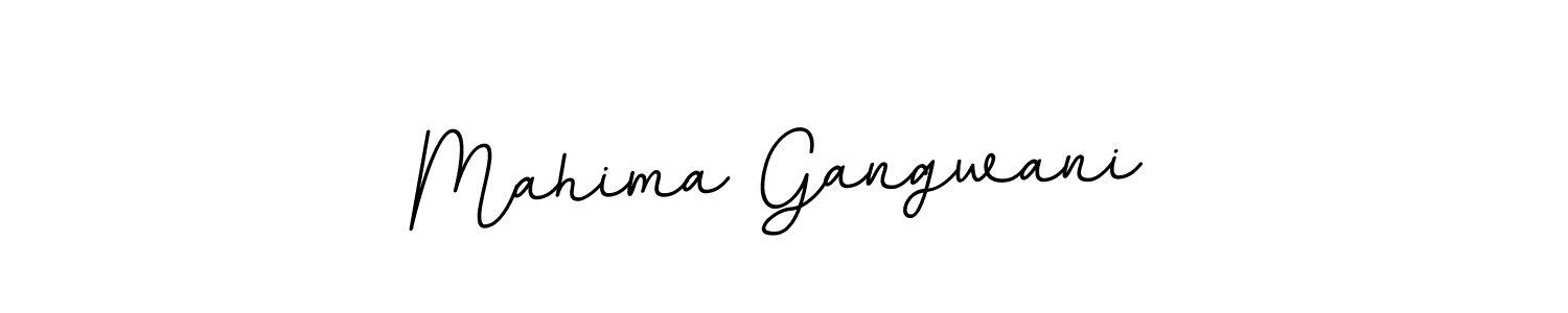 Create a beautiful signature design for name Mahima Gangwani. With this signature (BallpointsItalic-DORy9) fonts, you can make a handwritten signature for free. Mahima Gangwani signature style 11 images and pictures png