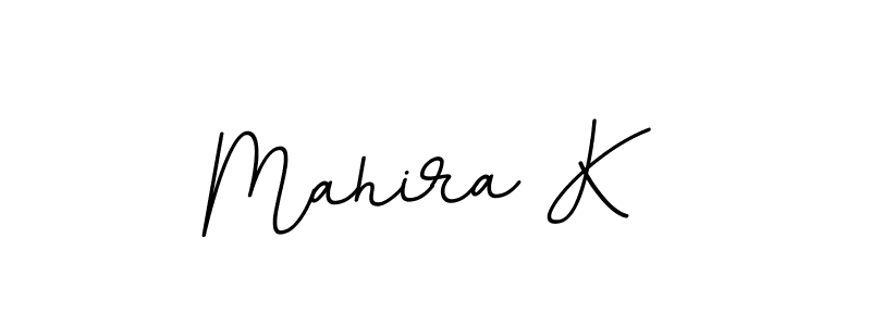 Create a beautiful signature design for name Mahira K. With this signature (BallpointsItalic-DORy9) fonts, you can make a handwritten signature for free. Mahira K signature style 11 images and pictures png