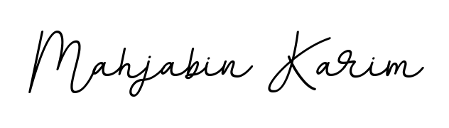 Create your official email sign-off with Mahjabin Karim name in BallpointsItalic-DORy9 style. Crisp, clean, and perfectly legible across all screens. Mahjabin Karim signature style 11 images and pictures png