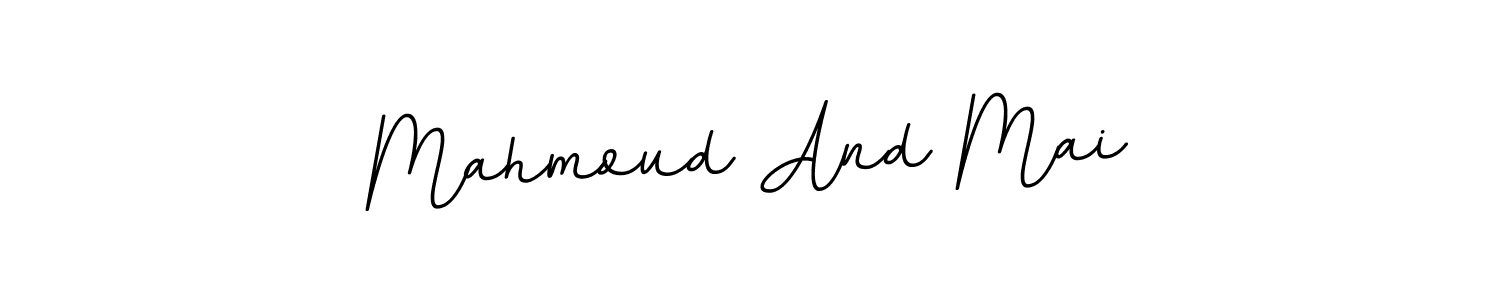Mahmoud And Mai stylish signature style. Best Handwritten Sign (BallpointsItalic-DORy9) for my name. Handwritten Signature Collection Ideas for my name Mahmoud And Mai. Mahmoud And Mai signature style 11 images and pictures png