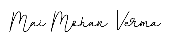Quickly download Mai Mohan Verma name signature in high-resolution PNG using BallpointsItalic-DORy9 style. Ready to insert into PDFs and online applications. Mai Mohan Verma signature style 11 images and pictures png