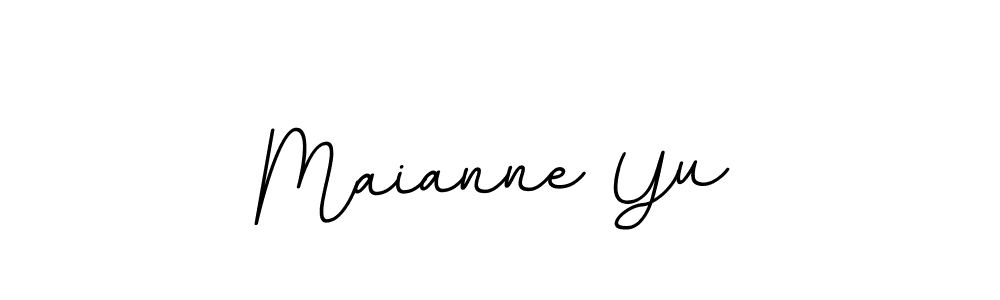 Create a beautiful signature design for name Maianne Yu. With this signature (BallpointsItalic-DORy9) fonts, you can make a handwritten signature for free. Maianne Yu signature style 11 images and pictures png