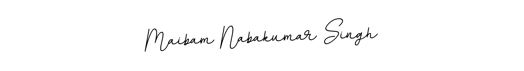 Make a beautiful signature design for name Maibam Nabakumar Singh. With this signature (BallpointsItalic-DORy9) style, you can create a handwritten signature for free. Maibam Nabakumar Singh signature style 11 images and pictures png