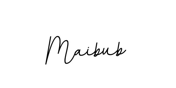 How to make Maibub name signature. Use BallpointsItalic-DORy9 style for creating short signs online. This is the latest handwritten sign. Maibub signature style 11 images and pictures png