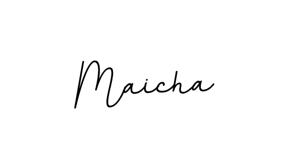 How to make Maicha name signature. Use BallpointsItalic-DORy9 style for creating short signs online. This is the latest handwritten sign. Maicha signature style 11 images and pictures png